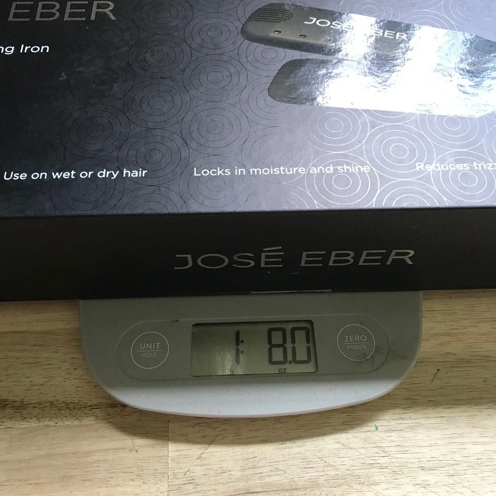 Jose Eber Wet or Dry Styling Iron 1.5 Inch Wide Plates BlkFlat Iron Dual Voltage